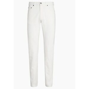 Ermenegildo Zegna Pants Men's 35 White Stretch Cotton Roccia Jeans Slim Fit Men